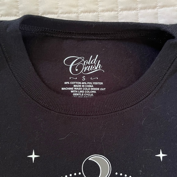 Black hippie butterfly crew neck - Picture 2 of 2